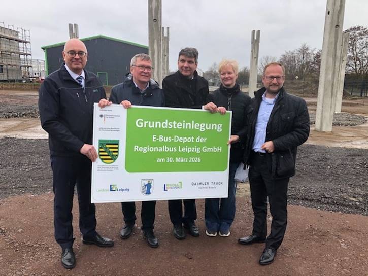 Grundsteinlegung E-Busdepot, Regionalbus Leipzig GmbH