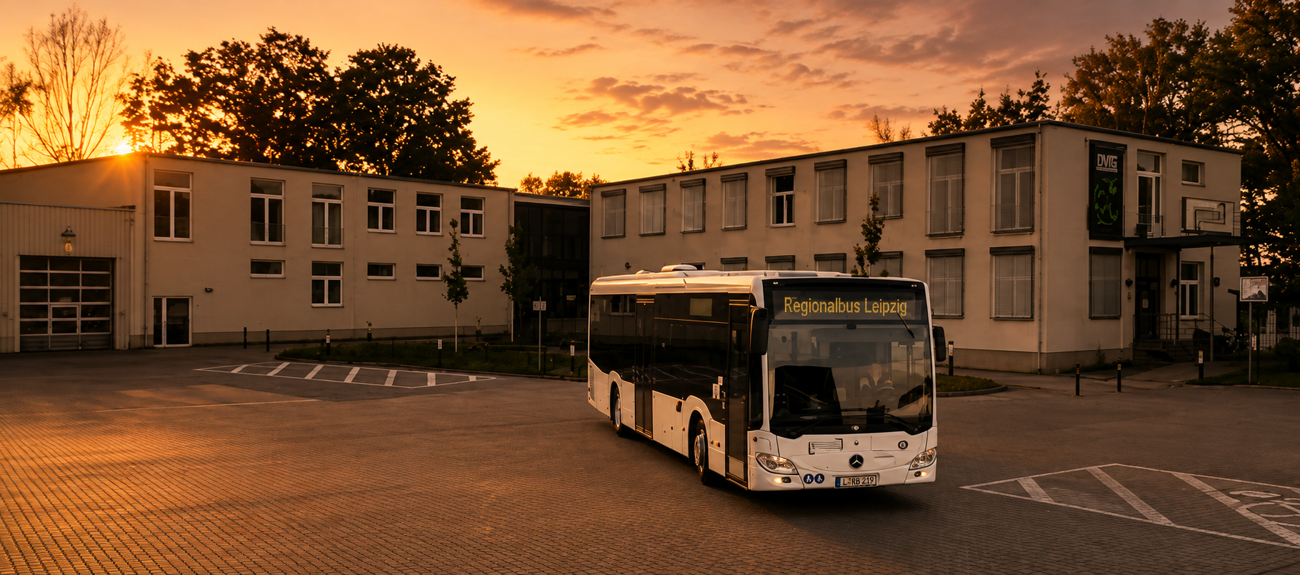 Verwaltungsgebäude und Bushof Deuben