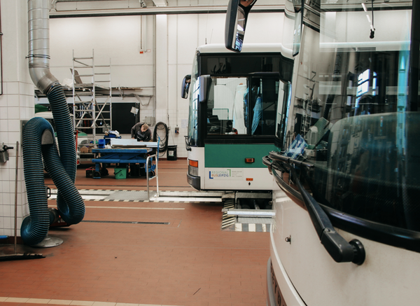 Bus-Werkstatt im Betriebsteil Deuben